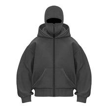 Load image into Gallery viewer, Plain Design Hooded Zip Up Sweatshirt for Men Women Autumn Winter Ins Style Couple Matching
