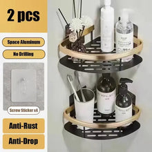 Load image into Gallery viewer, Bathroom Shelf No Drill Wall Mounted Shampoo Bottle Shower Corner Rack Toilet Storage Rack Aluminum Bathroom Kitchen Accessories