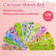 Load image into Gallery viewer, 120pcs Cartoon Animal Pattern Band-Aids - Hemostasis Adhesive Bandages for Kids Wound Care