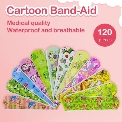 120pcs Cartoon Animal Pattern Band-Aids - Hemostasis Adhesive Bandages for Kids Wound Care