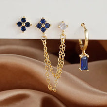 Load image into Gallery viewer, 3PCS Exquisite Stainless Steel 12 Constellation Birthstone Earrings Set for Woman Cartilage Piercing Earrings Fashion Jewelry