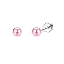 Load image into Gallery viewer, 2PCS/Set Stainless Steel Heart Moon Earbone Stud Screw Ball Stud Earrings for Women Fashion Ear Tragus Cartilage Body Piercing