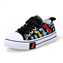 Load image into Gallery viewer, Kids Cartoon Dinosaur Canvas Shoes Boys Girls Casual Trainers