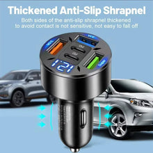 Load image into Gallery viewer, 250W 5 Ports Car Charger Fast Charging PD QC3.0 USB C Car Phone Charger Type C Adapter In Car For IPhone
