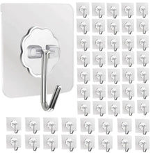 Load image into Gallery viewer, Waterproof and Oilproof Wall Hooks, Sticky Hooks for Kitchen Bathroom Shower Door Outdoor Wall Hanging Door Self-adhesive