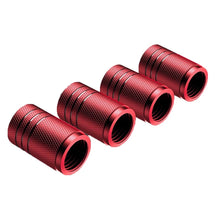 Load image into Gallery viewer, 4Pcs Car Tire Valve Stems Cap Knurling Style Tire Valve Cap Aluminum Tire Wheel Stem Air Valve Cap car Universal accessories
