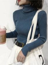 Load image into Gallery viewer, Turtleneck Sweater Womens 2025 Autumn Winter Tops Korean Slim Women Pullover Jumper Knitted Sweater Pull Femme Hiver Truien