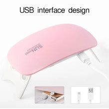 Load image into Gallery viewer, Desk Drying Nail Lamp Tool Nail Drying Lamp Machine Portable Mini Usb 6W 3LED UV Manicure Lamp Nail USB Home Use Nail Lamp Light