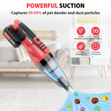 Load image into Gallery viewer, Cordless Vacuum Cleaner, 55KPA Lightweight Vacuum Cleaners for Home with Rechargeable 2200 mAh Battery, Handheld Vacuum for Home