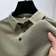 Load image into Gallery viewer, New Men's Business Casual Short Sleeved Bone Flower Solid Color POLO Shirt Fashion Breathable Comfortable Summer Versatile Top