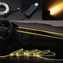 Load image into Gallery viewer, RGB Car Interior Atmosphere Light Strip 5M App Control Ambient LED Light USB Fiber Optic Lamp Decor for Auto DIY Universal Fit