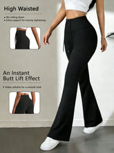 Load image into Gallery viewer, High Waist Flare Yoga Pants for Women Drawstring Soft Breathable High Elasticity Workout Trousers Gym Running Activewear