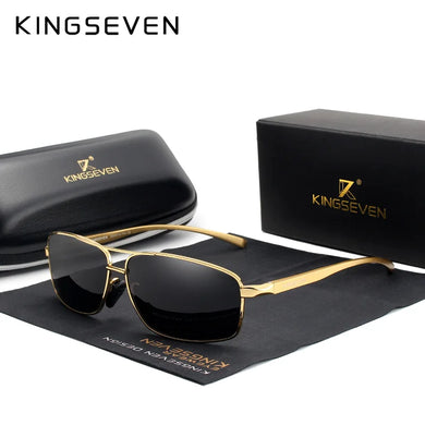 Kingseven Vintage Polarized Sunglasses Retro Designer Square Men Shades