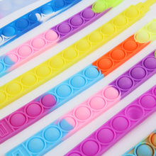 Load image into Gallery viewer, 10Pcs Silicone Bubble Bracelets: Stress Relief Toy - Colorful Anti-Stress Band