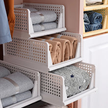 Load image into Gallery viewer, Voltsify Set of 4 Stackable PP Pull-Out Wardrobe Organiser Drawers