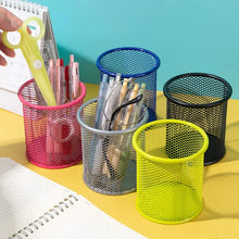 Load image into Gallery viewer, 1Pcs New Pencil Holder Office Desk Metal Mesh Square Pen Pot Cup Case Container Organiser Durable Pencil Case