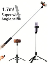 Load image into Gallery viewer, 1700mm Selfie Stick Wireless Selfie Stick Phone Tripod Extendable  Stand Foldable Monopod For Smartphones Balance Steady Shootin