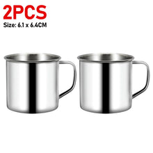 Load image into Gallery viewer, Stainless Steel Coffee Mugs Insulated Coffee &amp; Tea Cup with Handles Shatterproof 200mL Metal Cup Mug Kitchen Accessories