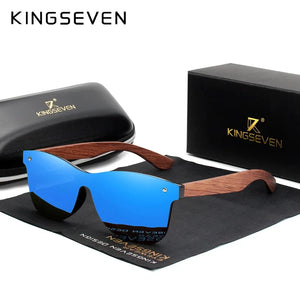 KINGSEVEN Polarized Wooden Sunglasses UV400 Fashion Eye Protection