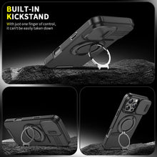 Load image into Gallery viewer, Luxury Magnetic Wireless Charge with Magsafe Armor Case For iPhone 16 15 14 13 12 11 Pro Max Plus Slide Camera Protect PC Cover