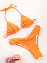 Load image into Gallery viewer, Sexy Folds Bikini Set Solid Micro Bikinis Women Swimsuit Female Triangle Swimwear Beach Wear Bathing Suit