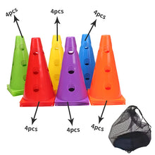 Load image into Gallery viewer, 12PCS 18PCS 24PCS 30PCS 36PCS Durable  Mark Cones Football Agility Training Sport  with Hole