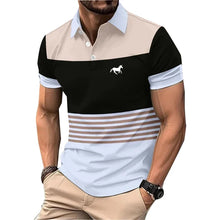Load image into Gallery viewer, Logo Print Men Clothes Summer Lapel Polo Shirt Men Short Sleeve Casual Golf Polo Shirt .