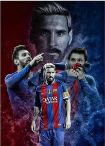 Messi & Ronaldo Canvas Art – Football Star Wall Decor, Home Decoration Gift