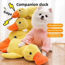 Load image into Gallery viewer, Calming Duck Toy for Dog,Soothing Plush Pet Toys with Sound Quack, Pet Interactive Companion, Chew-Resistant Chew Dogs Cat Toy