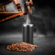 Load image into Gallery viewer, 24oz 680ml Insulated Coffee Mug with Lid, Stainless Steel Coffee Cup, Double Wall Vacuum Coffee Tumbler with Handle