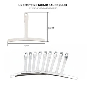 Miwayer 9 Pcs Guitar Radius Gauge Set - Under String, Luthier Tools, Fretboard Gauge
