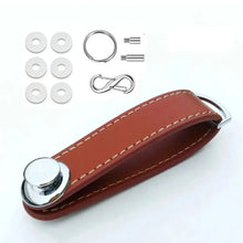 Load image into Gallery viewer, Car Key Pouch Bag Case Wallet Holder Chain Key Wallet Ring Collector Housekeeper Pocket Key Organizer Smart Leather Keychain
