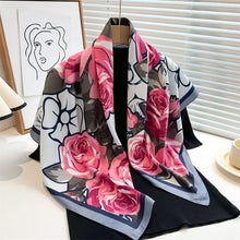 Load image into Gallery viewer, 90*90Cm Square Scarf Twill Silk Feeling Women Head Shawls and Wraps Luxury Hair Tree Print Neck Scarves Hijab Bandana Pashmina