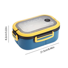 Load image into Gallery viewer, Portable Double-Layer Lunch Box Microwave Food Storage Container with Fork and Spoon