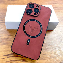 Load image into Gallery viewer, Luxury PU Leather Deer Case For iPhone 17 Air 16 15 14 13 12 11 Pro Max Plus 16E 15Pro 14Pro 13Pro Magsafe Wireless Charge Cover
