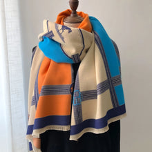 Load image into Gallery viewer, NEW Luxury Winter Thick Warm Scarf Women Cashmere Shawl and Wraps Pashmina Neckerchief Bufanda Female Long Tessel Echarpe 2024