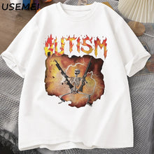 Load image into Gallery viewer, Autistic Funny Skeleton T-Shirt Men Women Autism Meme Graphic T Shirts Harajuku Fashion Cotton Vintage T Shirt Unisex Streetwear