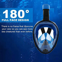 Load image into Gallery viewer, Full Face Snorkel Mask with Detachable Camera Mount,Snorkeling Swimming Diving Mask Wide View Anti-Fog Anti-Leak for Adult