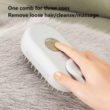 Load image into Gallery viewer, 3-in-1 Electric Pet Brush Steam Spray Massage Hair Removal Comb Grooming Tool