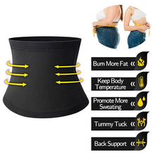 Load image into Gallery viewer, Unisex Waist Trimmer Belly Wrap Sweat Band Abdominal Trainer Slimming Body Shaper