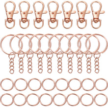 Load image into Gallery viewer, 70Pcs/Set Swivel Snap Hook and Key Rings with Chain Jump Rings Connectors for DIY Keychain Lanyard Jewelry Making Supplies