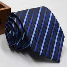 Load image into Gallery viewer, Classic Stripe Necktie Men Business Formal Wedding Tie 8cm Blue Black Pink Red Neck Ties Fashion Shirt Dress Accessories