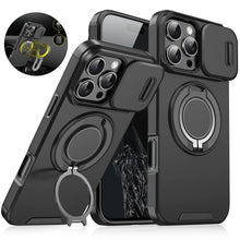 Load image into Gallery viewer, Luxury Magnetic Wireless Charge with Magsafe Armor Case For iPhone 16 15 14 13 12 11 Pro Max Plus Slide Camera Protect PC Cover