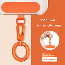 Load image into Gallery viewer, Metal Phone Lanyard Gasket Patch Rotatable Metal Buckle Hanging   Steel Clip Card Cord Tab Mobile Phone Accessories