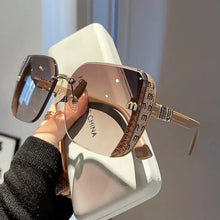 Load image into Gallery viewer, 2025 New Fashion Cool Sunglasses Women Luxury Brand Letters Anti Strong Light Vintage Rimless Sun Glasses Ladies Gafas UV400