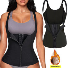 Load image into Gallery viewer, Waist Trainer Tank Top For Women Zipper Body Shaper Tummy Control Sleeveless Top Women's Activewear Body Shaping Underwear