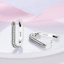 Load image into Gallery viewer, 925 Silver Hoop Earrings  For Woman Pendientes Zircon Heart Shape Star Eardrop Original Earring Fashion Jewelry