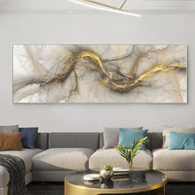 Load image into Gallery viewer, Gray Yellow Clouds Canvas Poster Print Wall Art Bedroom Living Room Decoration