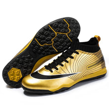 Load image into Gallery viewer, Professional Men Ankle Football Boots Outdoor Grass Cleats Unisex Soccer Shoes Long Spikes Tf Football Shoes Chuteira Society