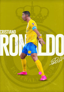 R-Ronaldo Soccer Star Poster – Canvas Wall Art for Boys Room Decor, Football Art